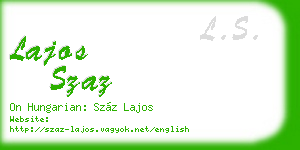 lajos szaz business card